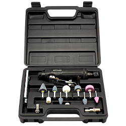 Шлифмашинка пневматическая с набором камней, 22000 об/мин