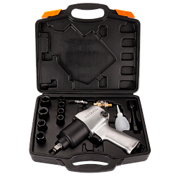 Гайковерт пневматический ударный 1/2" 700 Нм, с комплектом головок