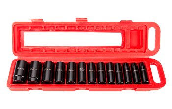 Набор ударных головок глубоких 1/2" 13пр. 10-32 мм