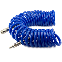 Шланг воздушный спиральный полиуретановый 8х12мм, 7,5 м, БРС