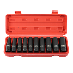 Набор ударных головок глубоких 1/2" 10пр. 10-24 мм