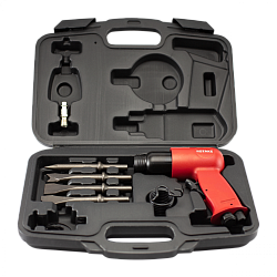 Пневмозубило 150 мм с комплектом насадок